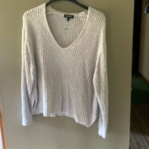 Express chenille super soft gray v neck sweater!Size medium